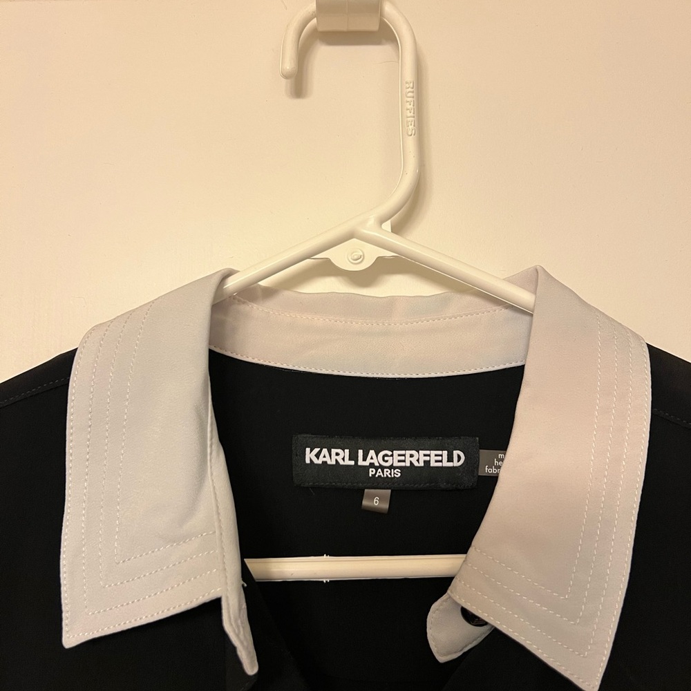 Karl Lagerfeld Black Dress with White Collar - Picture 4 of 5